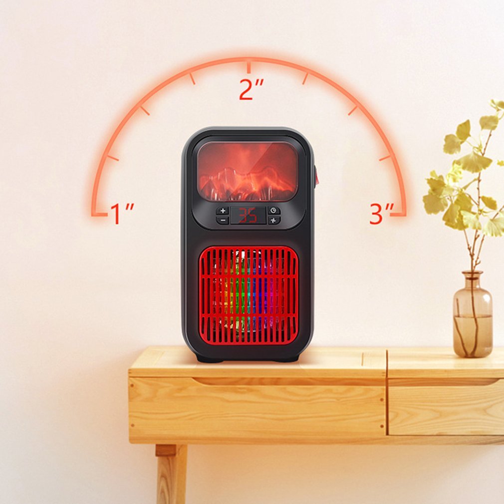 Simulation Flame Heater Mini Heater Compact Portable Hot Air